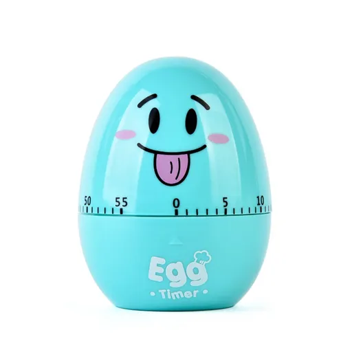 Cute Kitchen Egg Timer For Cooking -60 Minutes Egg Shape Mechanical Rotating Alarm Cute Cartoon Egg Machinery Timers