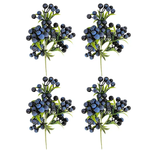 Christmas Berry Branches 3 Forks Simulation Foam Berry Picks Home Decoration