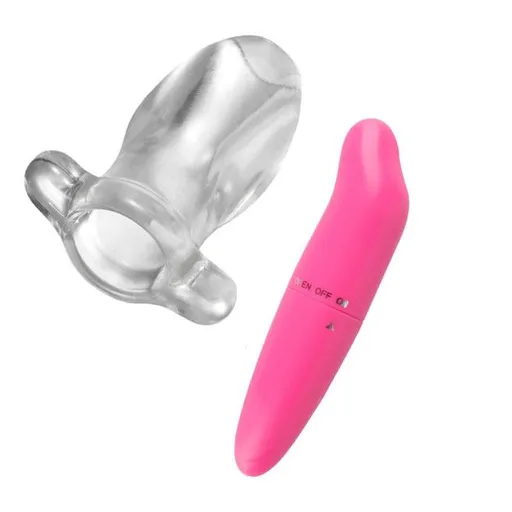 House Of Dasein Hollow Tunnel Butt Plug Anal Speculum Mini Vibrator Bdsm Medical Play Fetish - Large - With Vibrator
