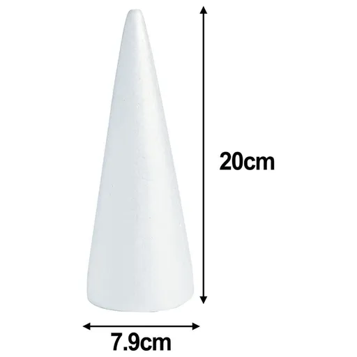 Styrofoam Foam Cones Polystyrene for Crafts DIY Painting Triangle Tree 20cmX7.9cm