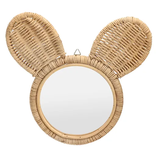 Hanging Mirror High Definition Rattan Mirror Wall Decorative Makeup Mirror for Bathroom Hotel