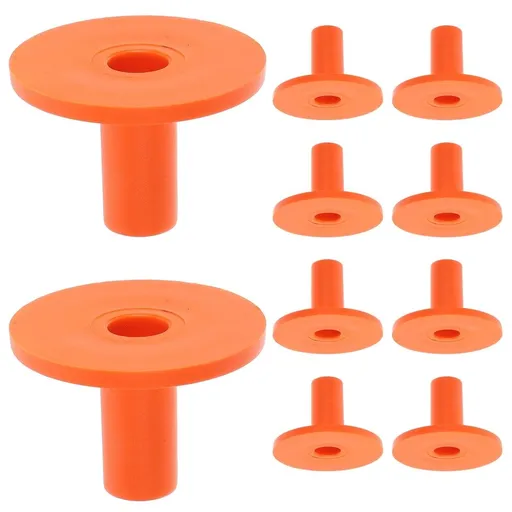 Orange Plastic Cymbal Sleeves for Drum Kits Strong and Durable 10Pcs