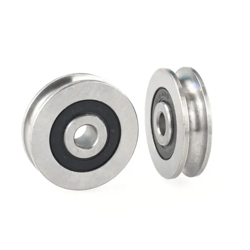 Deep U Groove Ball Bearings Pulley Metal Pulley Wheel Bearings Wheel Wire Rope Pulley for Lifting Guide-2pcs