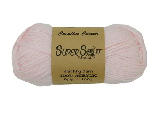 Knitting Yarn Super Soft 12 Piece Baby Pink