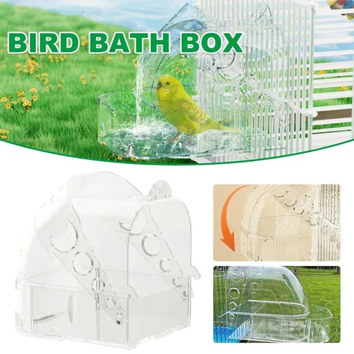 Parrot Bathing Cage Accessories Large Multi Purpose Bird Bathtub Sleeping Nest