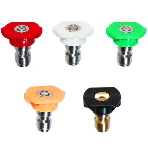 5pc DIRECT Pressure Washer Spray Nozzle Tips Pack Multiple Degrees | Quick Connect | Max Working Pressure | Max Flow