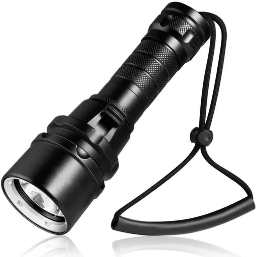 Dive Light, L2 Stepless Dimming Diving Light IPX8 Waterproof Diving Flashlight for Diving Instructors, Divers