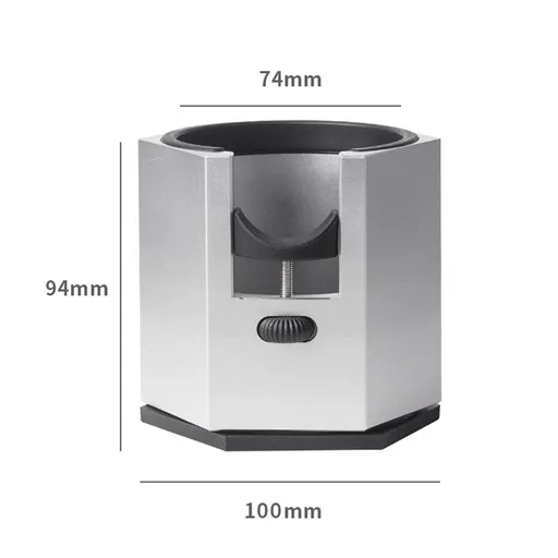 Espresso Tamping Station, Coffee Portafilter Holder, Aluminum Alloy Stand for Most 51mm, 53mm, 54mm, 58mm Coffee Portafilter (Hexagon,Silver)