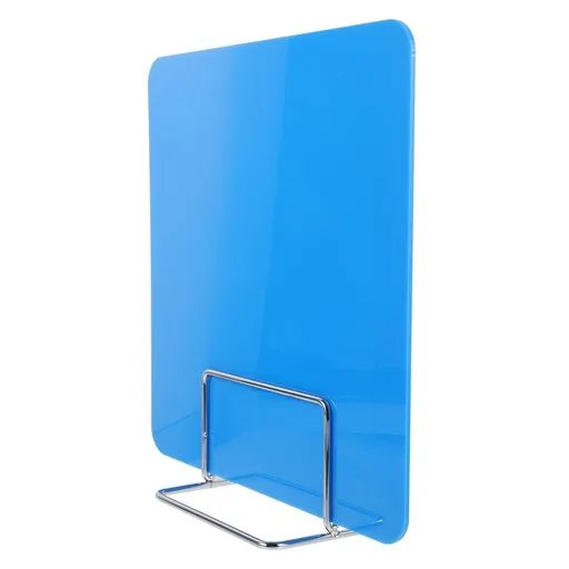 Portable Blue Desk Privacy Folders with Self Standing Protective Shield