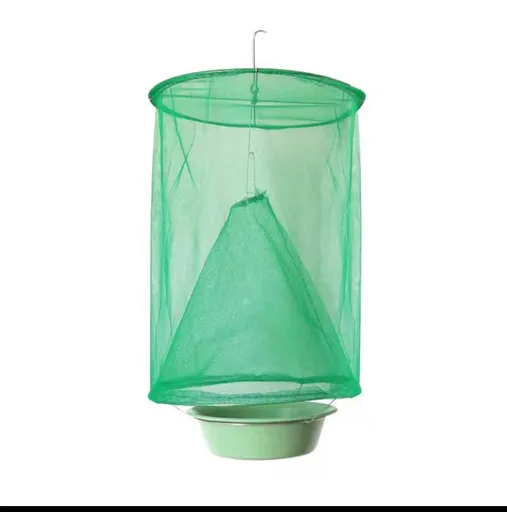 Fly Traps Outdoor Hanging Stable Fly Trap with Bait-Tray, Reusable Fly Traps Fly Bag Pest Fly Control Fly Net Trap for Outdoor