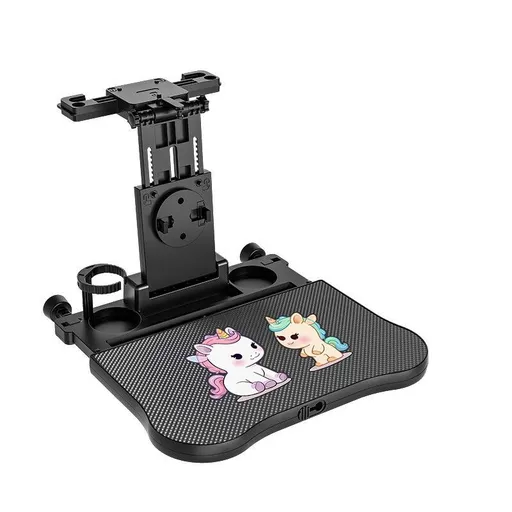 Car Computer Desk Waytogrow A08 Folding Chair Back Tray A08 table board + new pink horse anti-slip mat