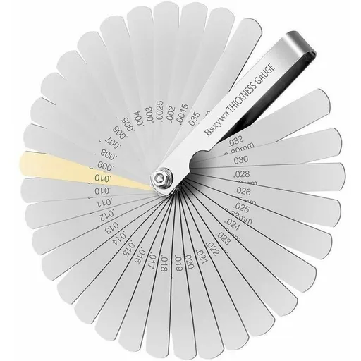 32 Blades Stainless Steel Feeler Gauge Set Metric and Imperial Dual Marking Thickness Gauge for Measuring Valve Clearance