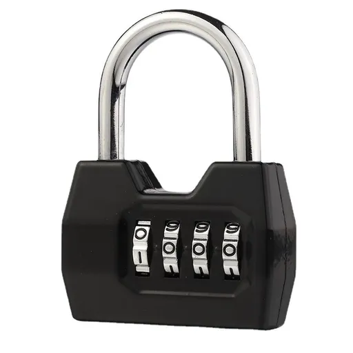 Combination Lock 4 Digit Locker Lock Outdoor Waterproof Padlock for School Gym Locker, Sports Locker, Fence, Gate(Black, 1Pack)