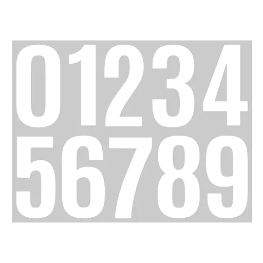 Vinyl Number Stickers, Self Adhesive Weatherproof Digit Decals for Mailbox Car and Home, White, 4 inches
