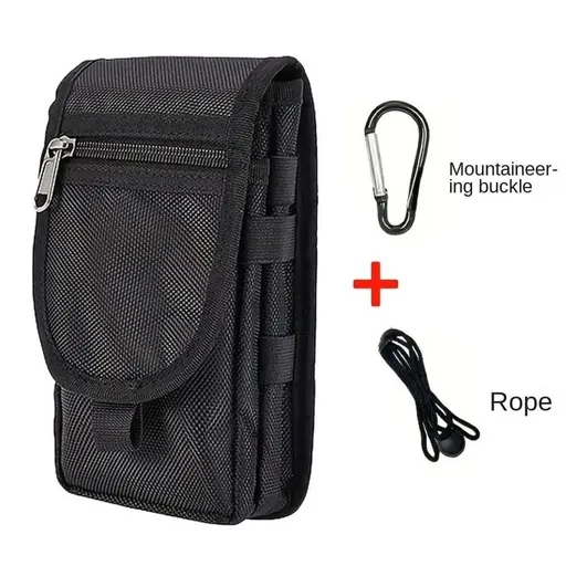 2pcs Dual Phone Holster with Belt Clip,Large Belt Smartphone Pouch for Men,Multi-Function Compatibility Mobilephone Case for Daily Use（black）