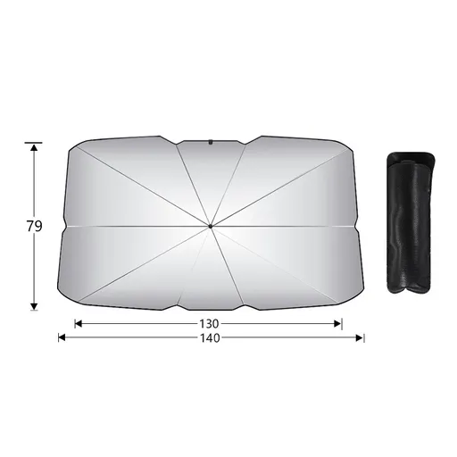 Large size Foldable Car Windshield Sun Shade Umbrella - Ultimate UV & Heat Blocker for Interior Protection
