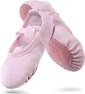 Women's Ballet Shoes – Ballet Shoes for Girls – Purple-Pink – Soft PU Leather Dance Shoes with Non-Slip Sole – Suitable for Ballet, Yoga & Home Use – For 13.5 UK Child