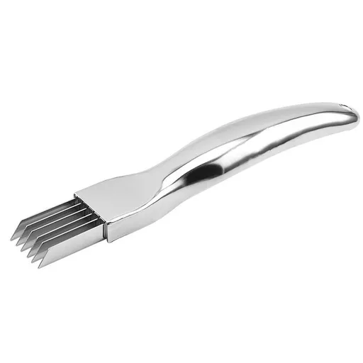 Stainless Steel Chopped Green Onion Knife,Curved Handle Design, Food Speedy Chopper Green Onion Cutter Kitchen Tool