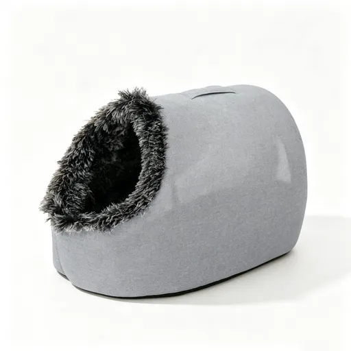 Winter thick and warm, portable plush pet nest,Medium-Gray