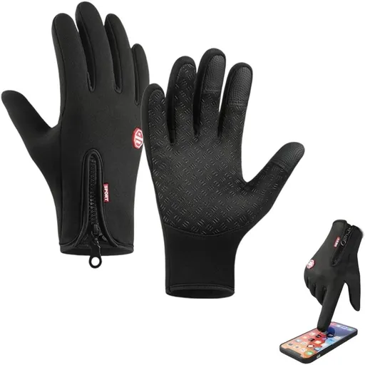 Waterproof & Windproof Winter Gloves, Thermal Non-Slip Gloves with Touch Screen Fingers & Windproof Liner for Men Women, for Running Cycling Driving