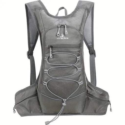 Lightweight Trail Running Hydration Backpack, Cycling Hiking Mountaineering Backpack, Night-Reflective Breathable Design(GREY)