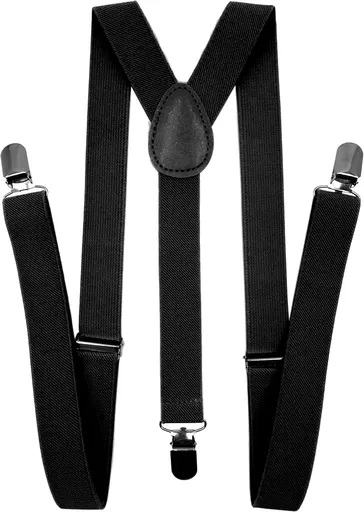 Suspenders for Women and Men | Elastic, Adjustable, Y-Back | Pant Clips, Tuxedo Braces