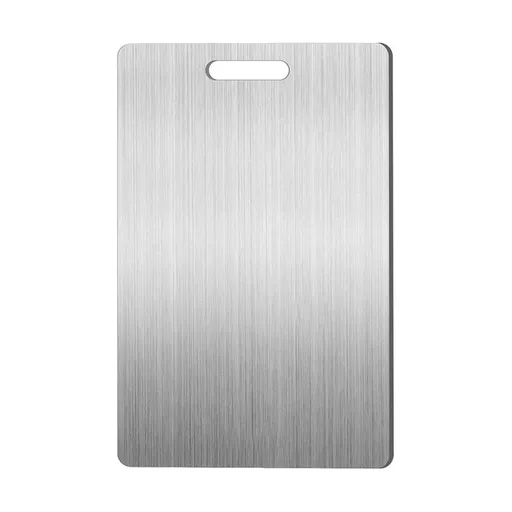 Double-Sided Stainless Steel Cutting Board Household Kitchen Chopping Board - 39x28cm