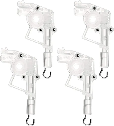4 Pieces Low Proile Wand Tilter Universal Wand Tilter or 2 Inches Horizontal Blinds Tilt Mechanism Hook Connection with Hexagon Shaped Gear Low Rail Blinds Parts