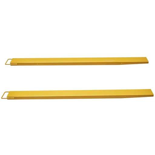 Pallet Fork Extensions, 2130 mm Length 140 mm Width, Heavy Duty Steel Fork Extensions for Forklifts, 1 Pair Forklift Extensions, Industrial Forklift Fork Attachments for Forklift Truck, Yellow