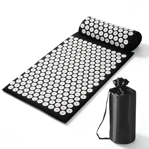 Black Single Acupressure Pillow | Christmas Versatile Relax Gift | Wear‑Resistant Meridian Massage Pillow for Body Relief