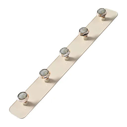 Wall Mounted Round Hook 5 Hooks Multifunction Self Adhesive Wall Hanging Rack for Bathroom Kitchen Bedroom