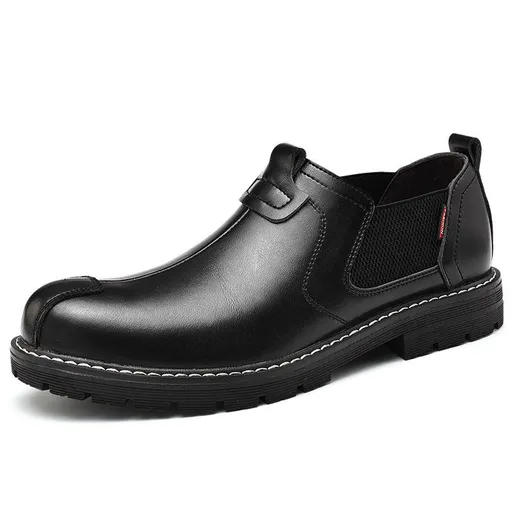 Men Genuine Leather Martin Boots Business Casual Black 40