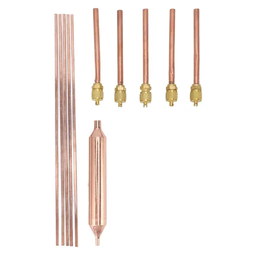 Refrigerator Filter Dryer with Access Service Valve Phosphor Copper Welding Rod Tool Kit for Refrigeration Air Conditioner Repair