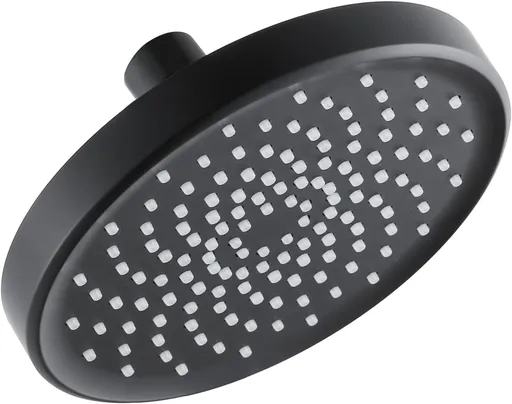 Shower Head High Pressure Rain, Luxury Bathroom Showerhead with Adjustable Angles, Anti-Clogging Silicone Nozzles - 6 Inch Round, Matte Black