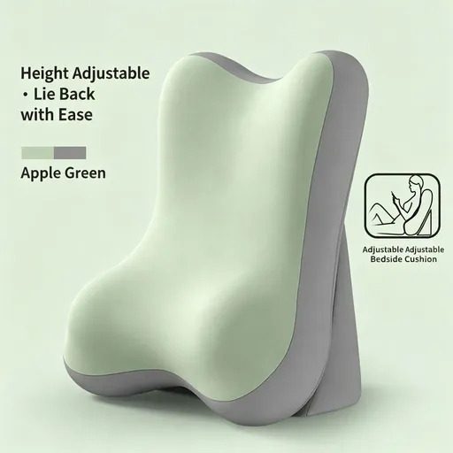 Detachable Bed Rest Pillow with Neck Waist Support Multifunctional Back Cushion Fruit Green Color Block Standard Great Christmas Present