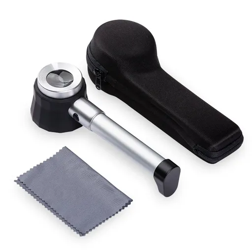 45X Handheld Magnifier with 6 Light, Jeweler Loupes Lighted Magnifying Glass-for Seniors Reading Coins Crafts Jewelry Hobbies