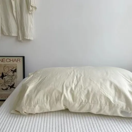 Lu Mi Er Pure Cotton Pillowcase 48x74cm Beige L Single pillowcase 48*74