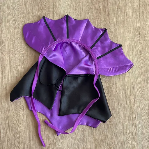 Pet Cape Halloween Cat Dog Adjustable Cloth Bat cape purple Free size