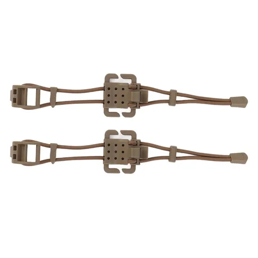 2Pcs Backpack Binding Clip MOLLE Gear Organizer Fastener Elastic Binding Buckle Carabiner Clip Bags Clasp Cord Fix Gear Elastic Strap Khaki