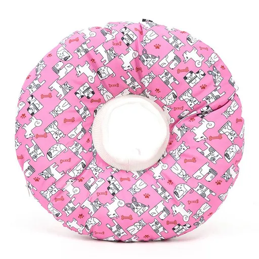 Cotton Paw Cat Dog Soft E Collar Cartoon Waterproof Wash Adjustable 17-27 cm Pink Puppy