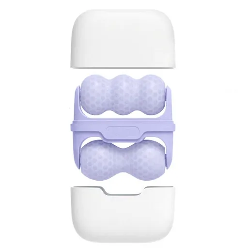 Double-Sided Dual Ice Roller Beauty Device, Household Cold Compress Roller, Lifting and De-Puffing Full-Body Massager—Purple