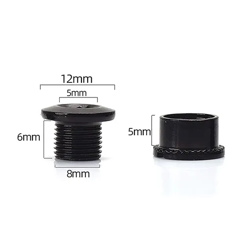 Chainring Bolt Nut for 5-Speed Road Bike Black