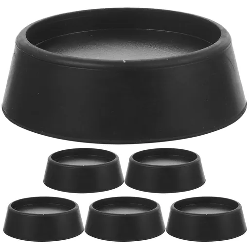 unbranded 6 Pcs Heavy Duty Furniture Feet Pads Anti Slip Tape Washing Machine Sliders Grippers Black