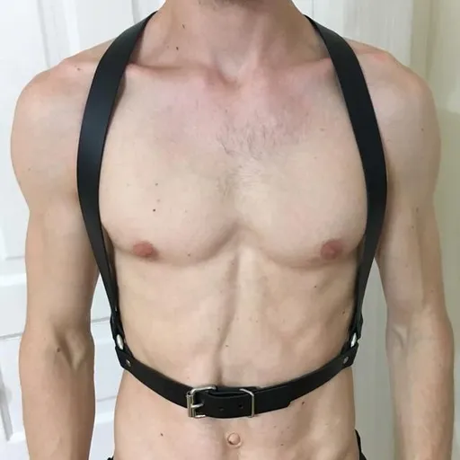 House Of Dasein Leather Mens Chest Harness Bdsm Bondage Restraint - Lnlm-018