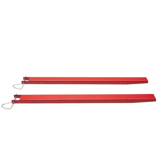 Pallet Fork Extensions, 2090 mm Length 115 mm Width, Heavy Duty Carbon Steel Fork Extensions for Forklifts, 1 Pair Forklift Extensions with Pins Forklift Fork Attachments for Forklift Truck, Red
