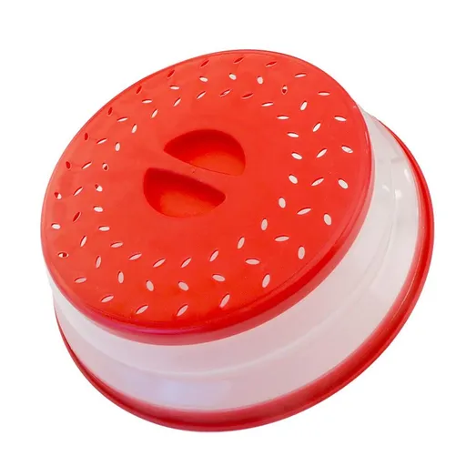 BPA Free Collapsible Microwave Cover for Food Microwave Splatter Cover Food Strainer Dishwasher Safe