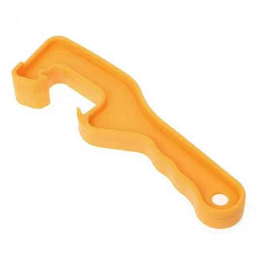 Bucket Lid Wrench - Open / Lift Lids on 5 Gallon Plastic Buckets & Small Pails - Yellow - Durable Plastic Opener Tool