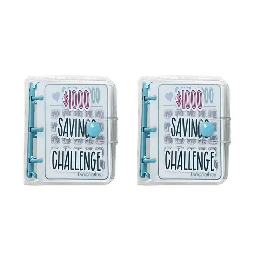 2024 TOP! 2X 1000 Savings Challenge Binder, Money Saving Challenges Book with Envelopes, A