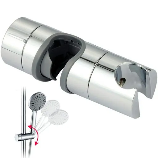 Replacement Hand Shower Bracket for Slide Bar 18-25MM Adjustable Rail Shower Head Holder, Chrome Finished