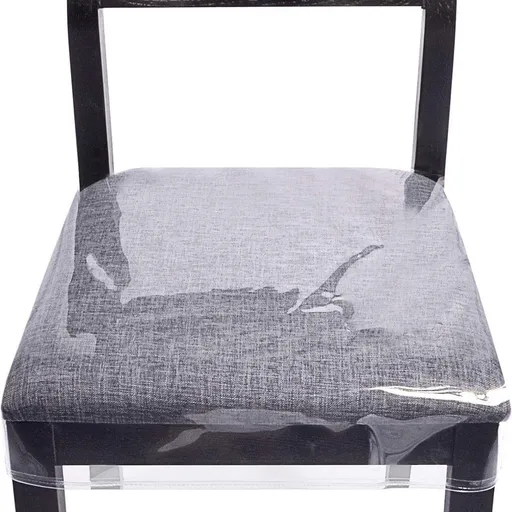 Houseables Plastic Chair Covers, Dining Chairs Fits Clear, Adjustable,Waterproof Protector, Vinyl Cover, Kids Seat Slipcover